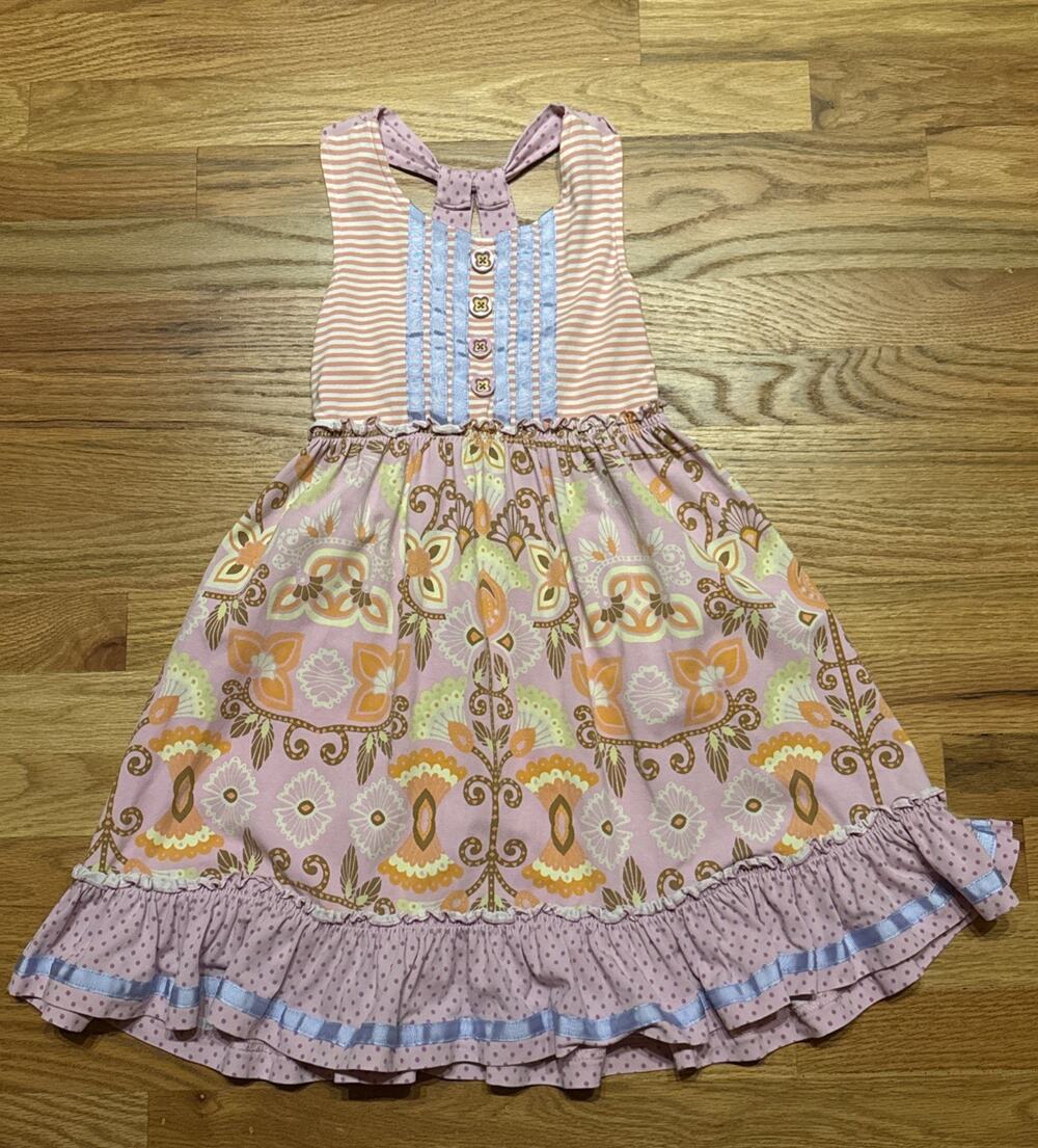 Matilda Jane Girls Size 8 Gimme S’More Smore Dress Adventure Begins